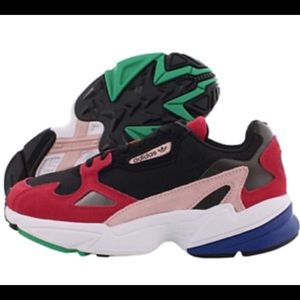 adidas Women's Falcon Black/Red/Energy Pink/White